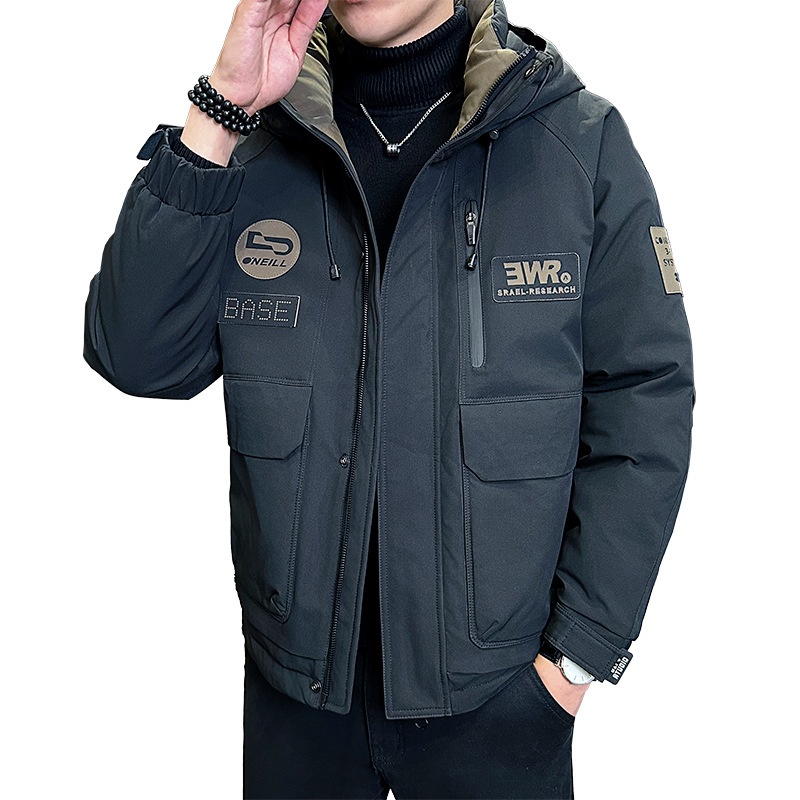 Men's High Quality Hooded Winter Jacket Cross-Border Fashionable Brand Stand Outdoor Sports Casual Zipper New Arrival Mountain - Image 5