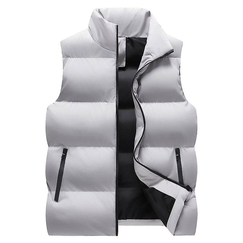 Men's Casual Slim Fit Padded Jacket Autumn Winter Running Waistcoat Stand Collar Factory Windproof Vests Waistcoats - Image 3