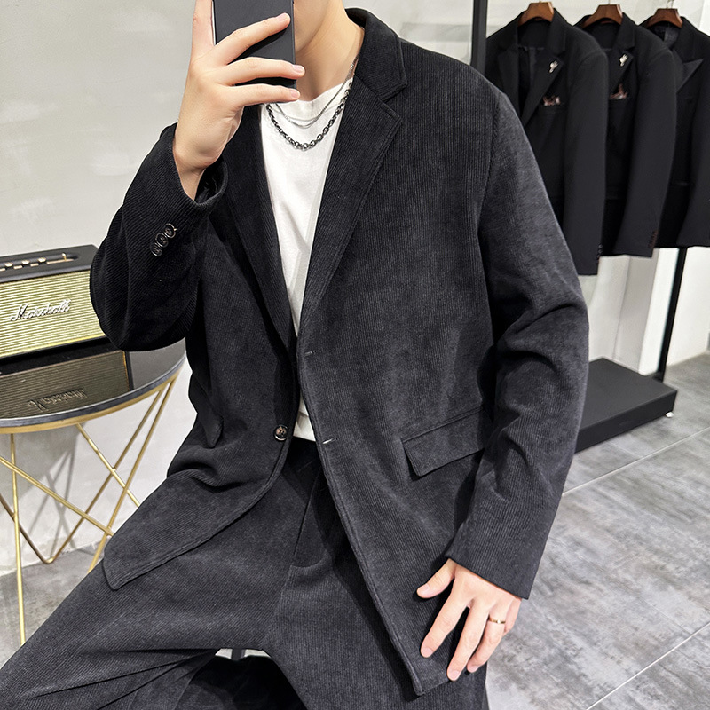 Men's Casual Korean Style Suit Jacket Pants High Sense Pendant Small Loose Fit XL Size Trendy Light for Adults in Foreign Trade - Image 4