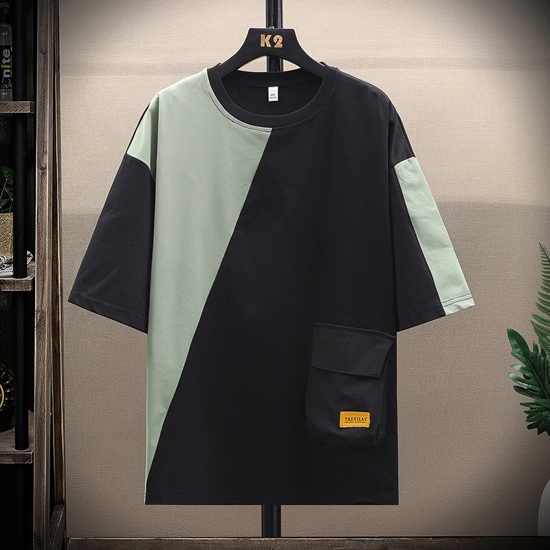 Plus Size Men's Trendy Summer T-Shirt Vest Short Sleeve Loose Fit Front Logo Print Anti-Pilling Knitted Fabric Casual Style - Image 3