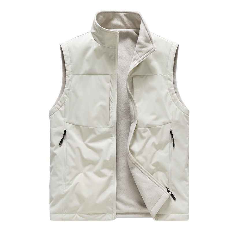 2024 Fall/Winter Casual Household Outer Wear New Double-Sided Fleece Vest Mandarin Thickened Fleece-Lined Sleeveless Heated Vest - Image 5