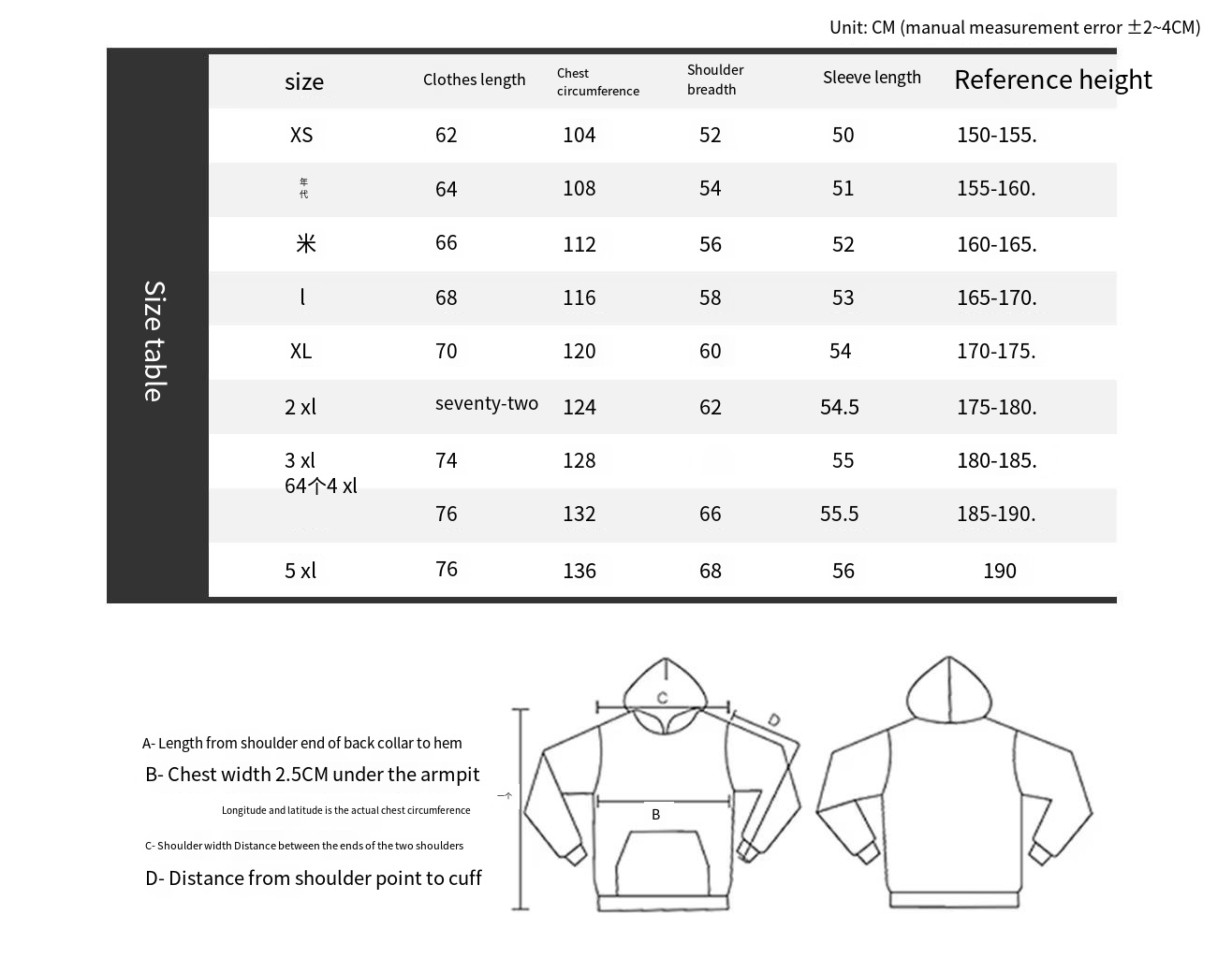 Men's Heavyweight Hoodie Embroidered Rhinestone Solid Pattern Customizable Acid Washed Silicone - Image 6