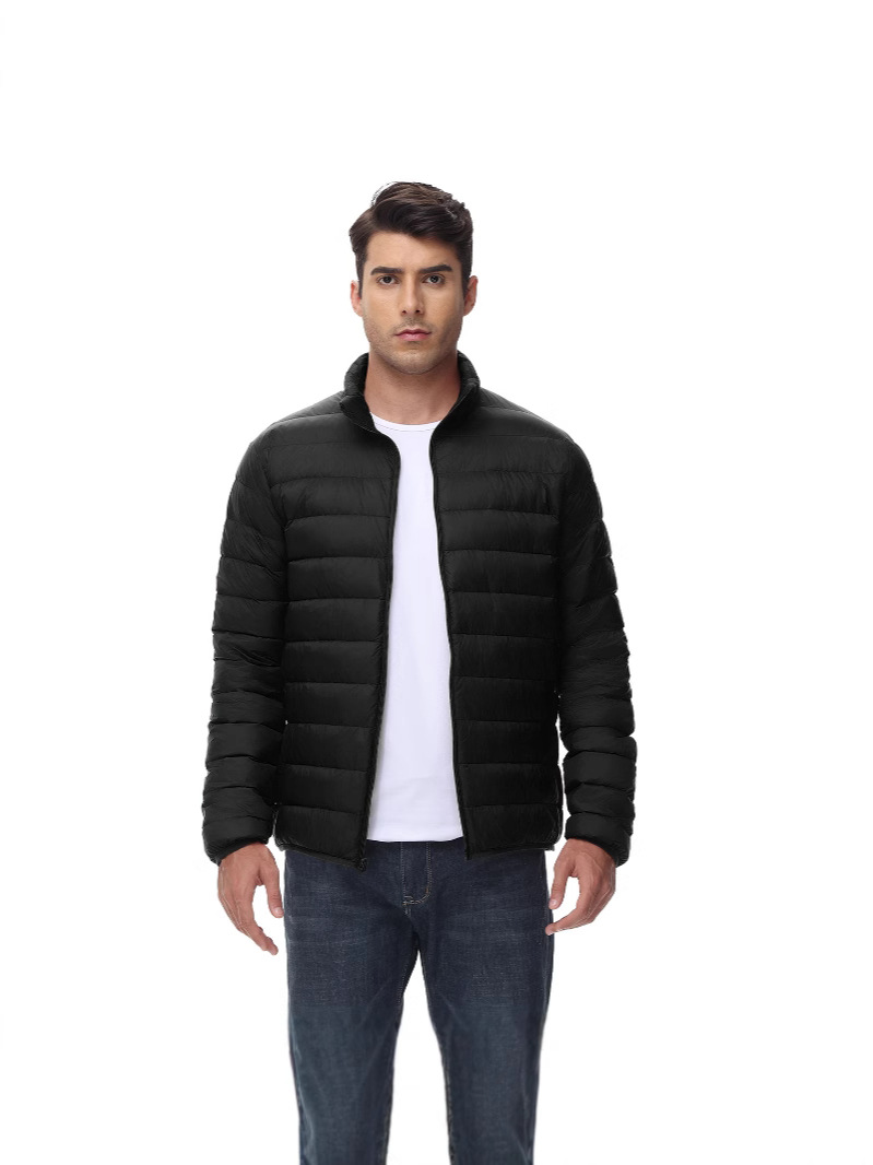 Guangzhou Men's Winter Outdoor Jacket Breathable down Puffer with Zipper Closure Solid Stand Collar Adult Size - Image 3
