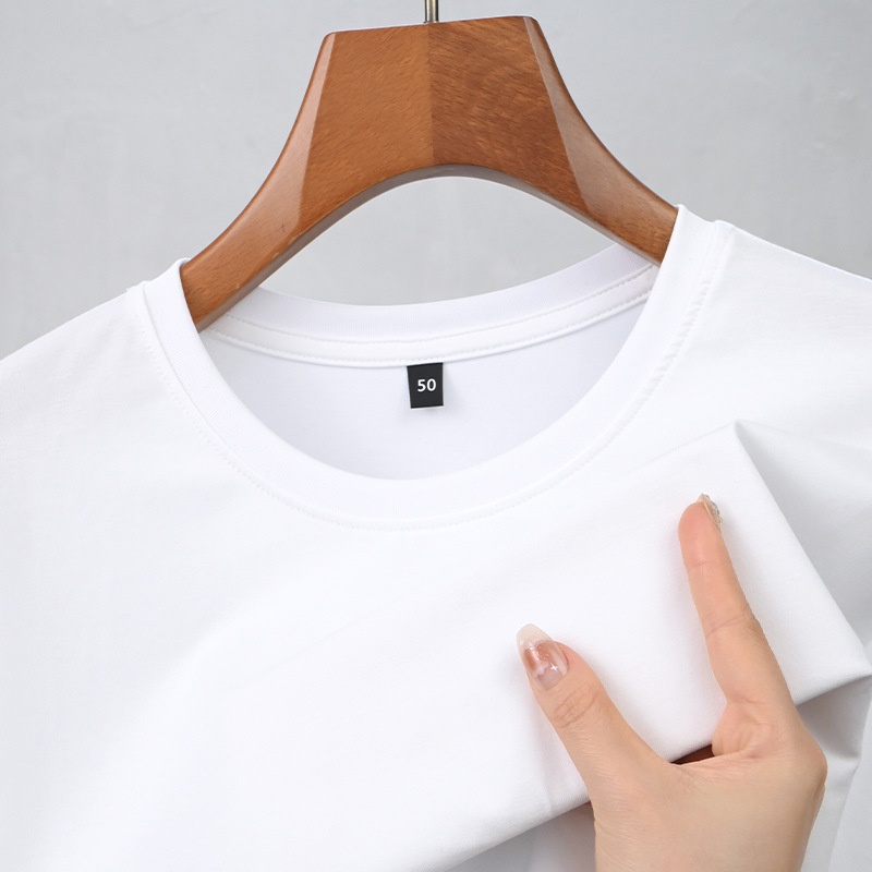 2025 Men's Microfiber Short-Sleeved T-Shirt Loose Anti-Wrinkle and Breathable Screen Printed with Streetwear Style Dyed - Image 3