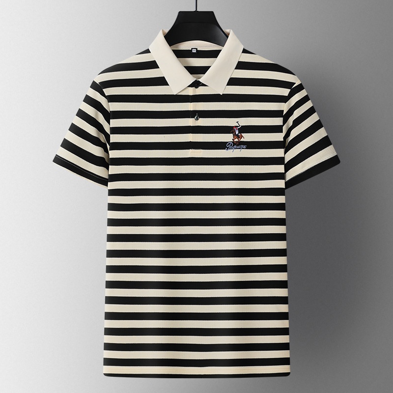 Men's Short for Polo Shirt Breathable and Oversized Woven Twill Fabric with Button Decoration and Printed Pattern ODM Supply - Image 6