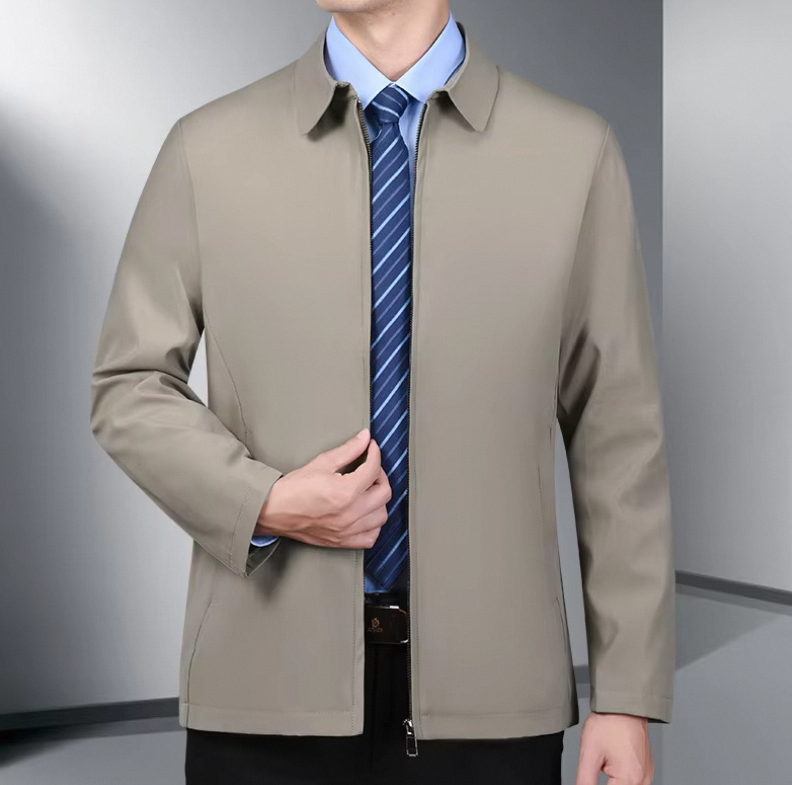 Windbreaker Winter Coat Softshell Jacket Dropshipping Spring/Summer Casual Style V-Neck Men's Business Jacket - Image 3