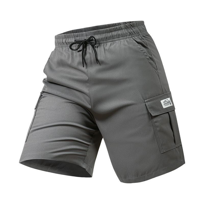 Men's Summer High-Waist Gym Shorts Embroidered Light/Dark Technics Printed Spandex Terry Fabric Casual Sports Pants - Image 3