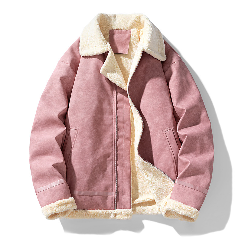 Men's Cow Print Leather Jacket Custom Stand Collar Yarn Dyed Denim Fabric Warm Material Motorcycle Style Direct Manufacturer - Image 5